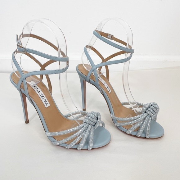 Like New Aquazzura Celeste 105 Knotted Heels Sandal - Picture 6 of 10